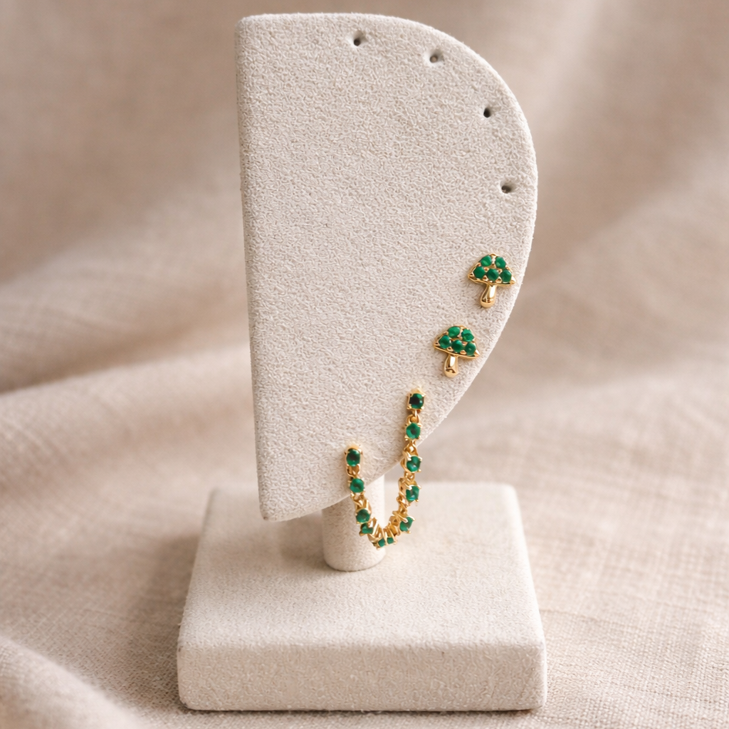 Green Mushroom Studs