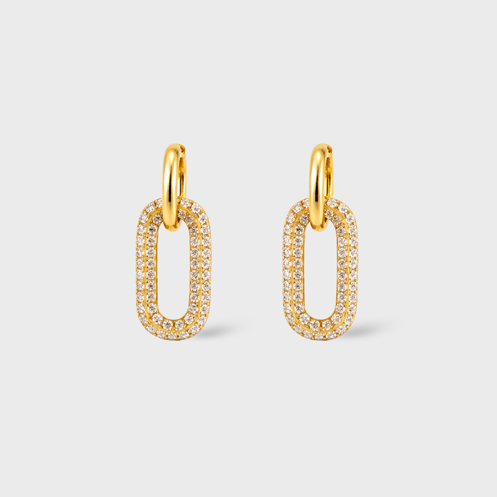Oval Link Drop Earrings