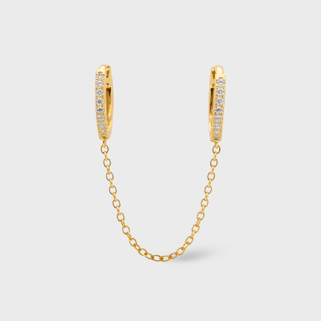 Double Chain Huggie Piercing (SINGLE)