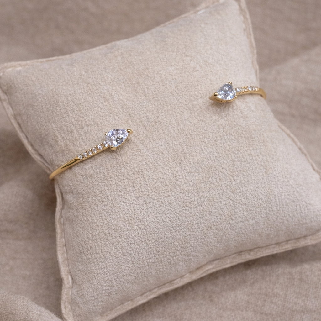 You & I Cubic Zirconia Bangle
