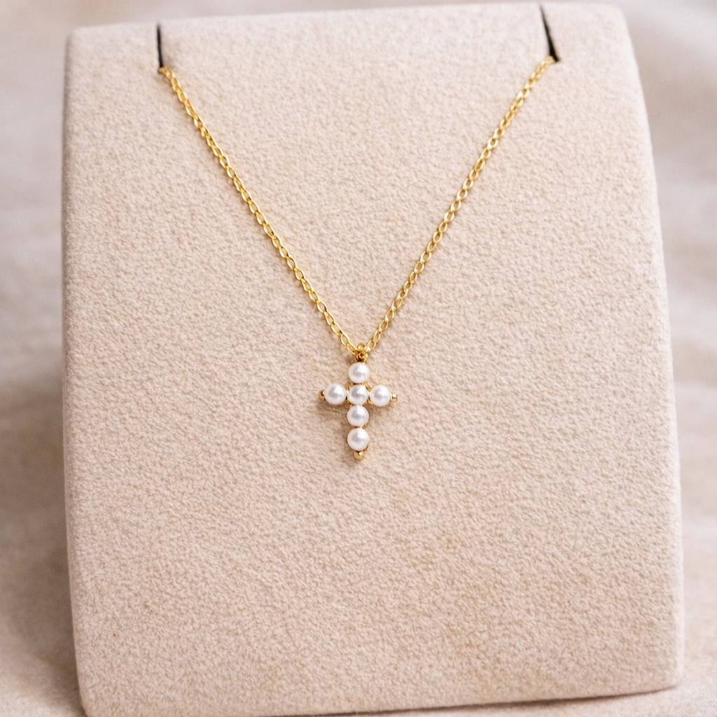 Pearl Cross Necklace