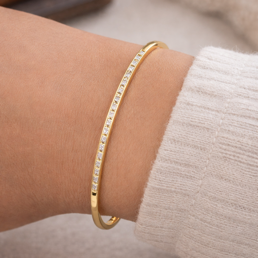 Baguette Cubic Zirconia Bangle