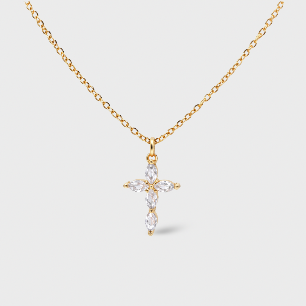 Cubic Zirconia Cross Necklace