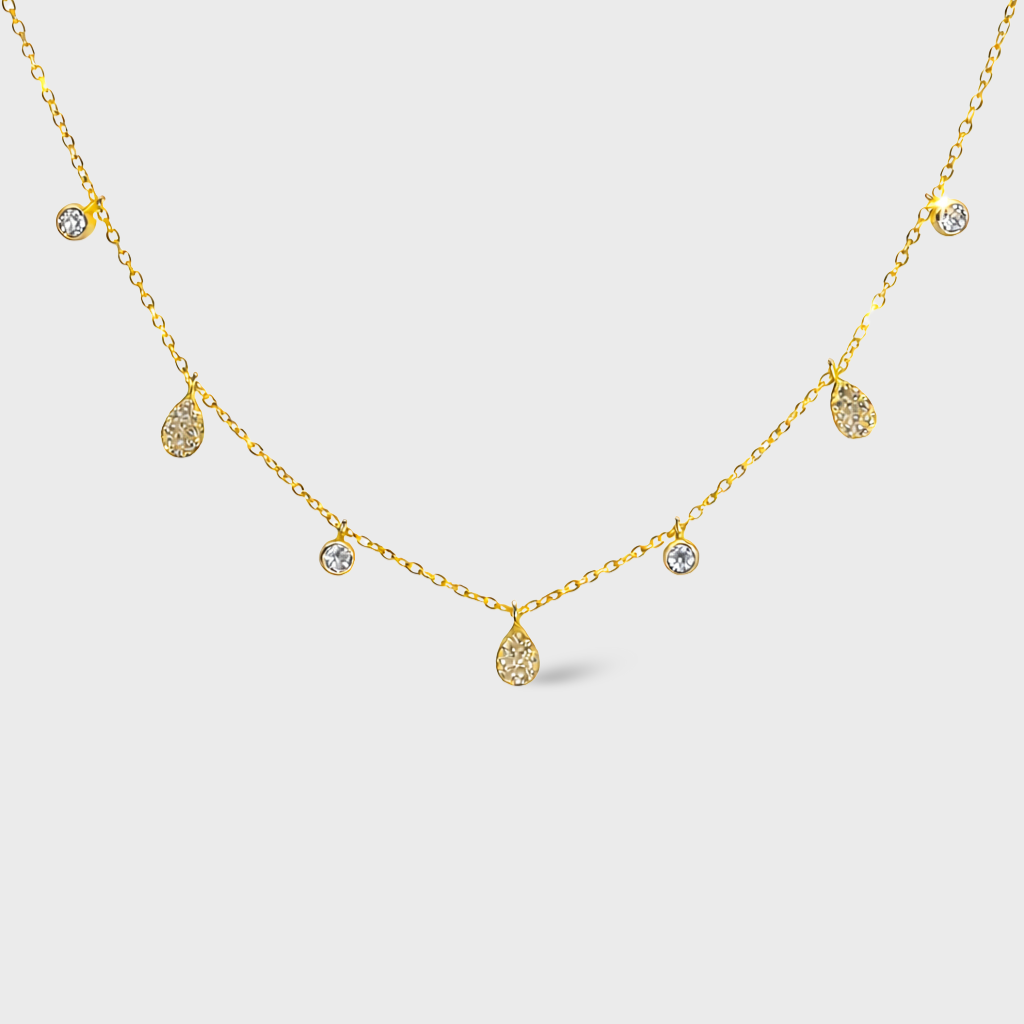 Cubic Zirconia Drop Necklace