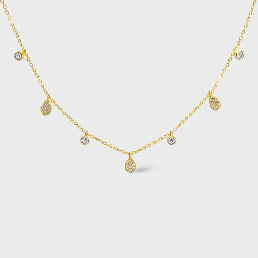 Cubic Zirconia Drop Necklace