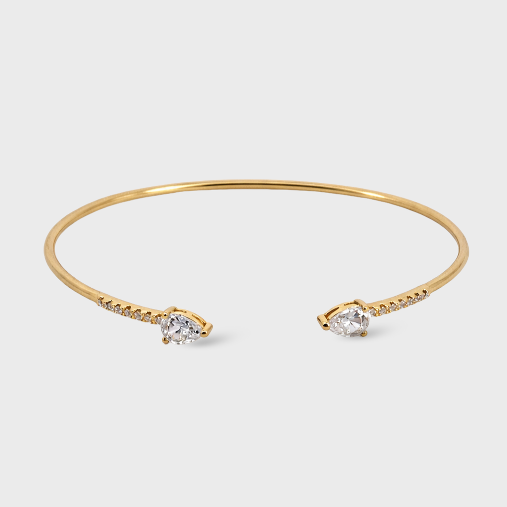You & I Cubic Zirconia Bangle