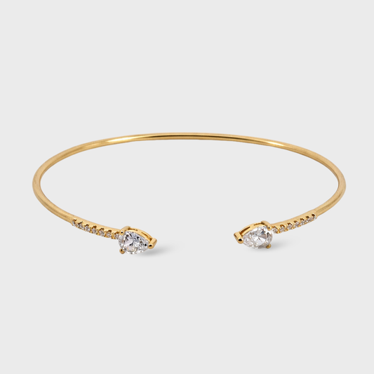 You & I Cubic Zirconia Bangle