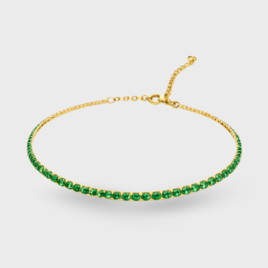 Green Cubic Zirconia Tennis Bracelet