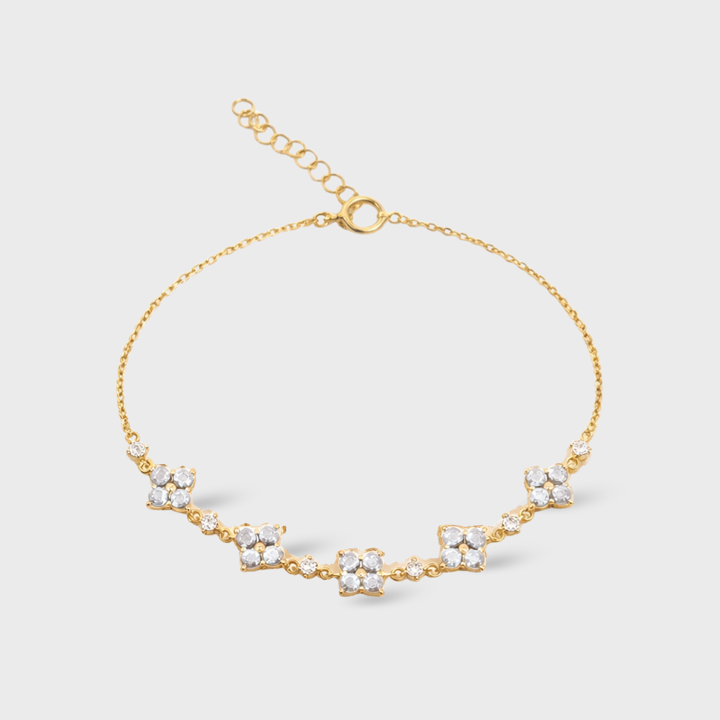 Cubic Zirconia Clover Bracelet