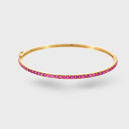Rose Cubic Zirconia Bangle