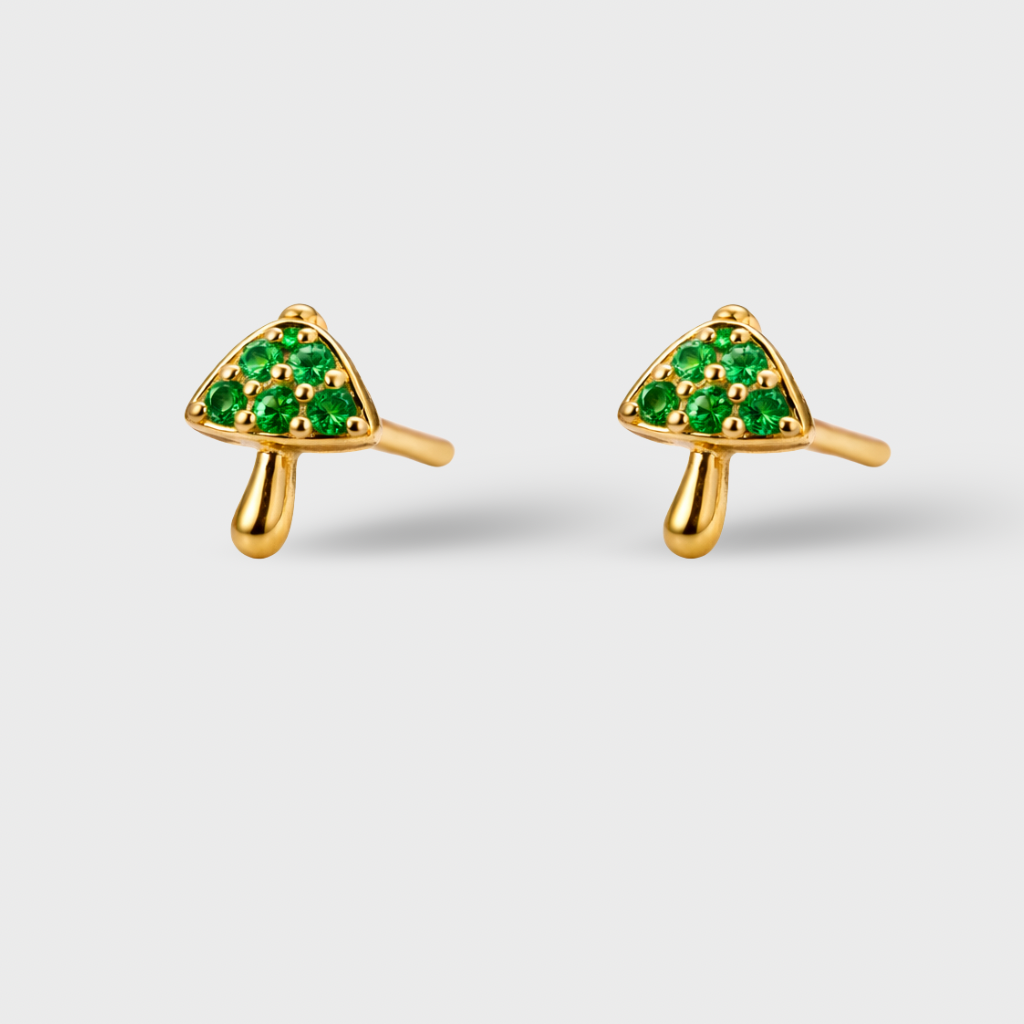 Green Mushroom Studs