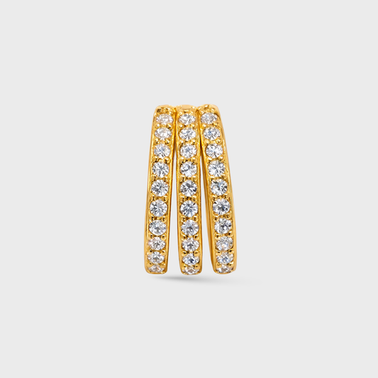 Triple Row Ear Cuff