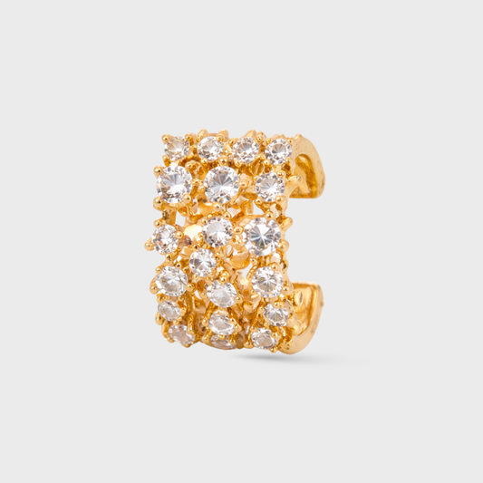 3 Row Pavé Cubic Zirconia Ear Cuff