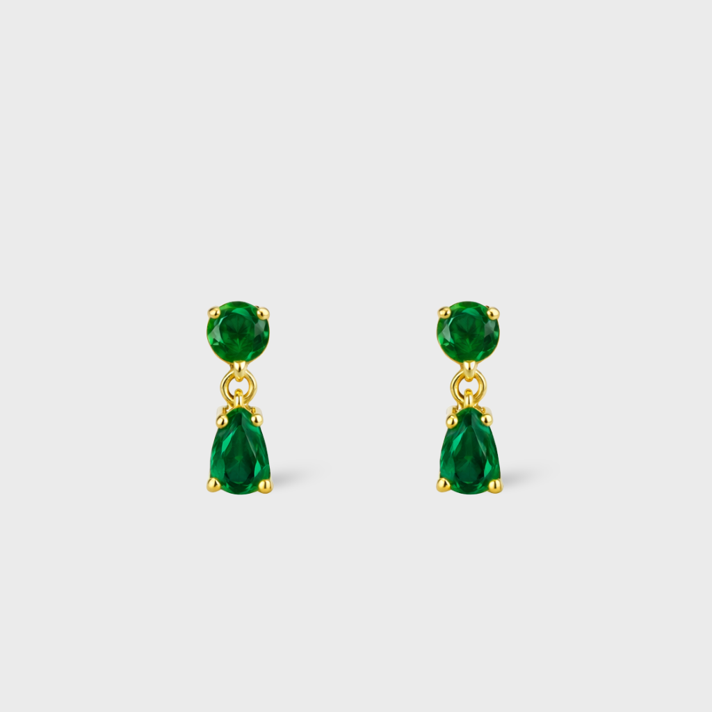 Green Drop Studs