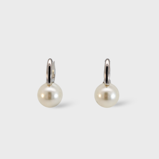 Pearl Huggie Earrings
