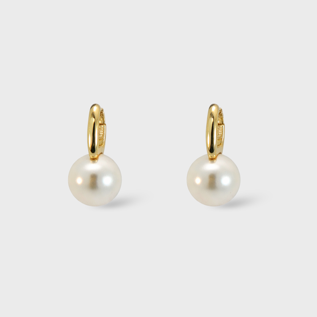 Pearl Huggie Earrings