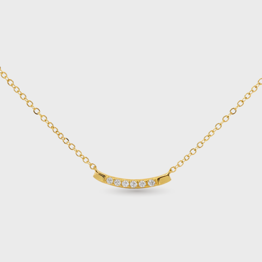 Cubic Zirconia Bar Necklace
