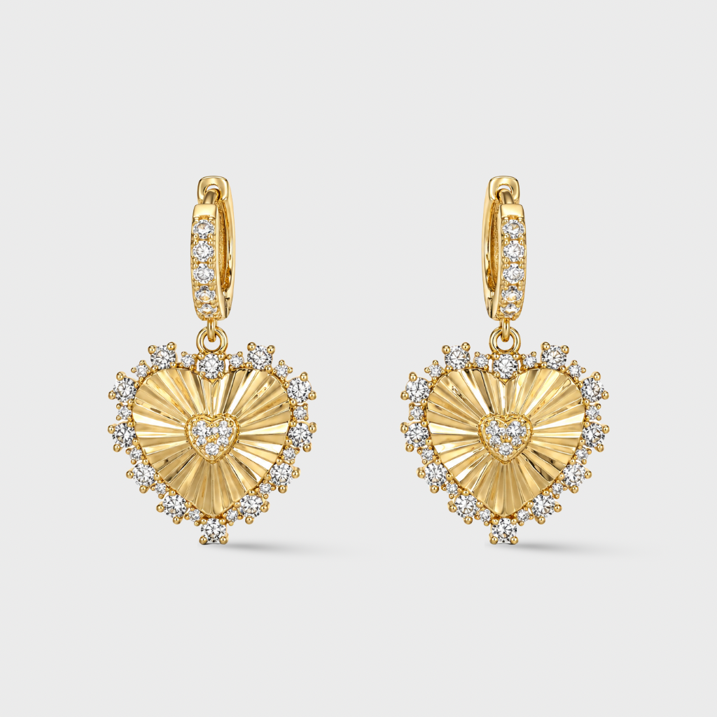 Dangling Heart Earrings