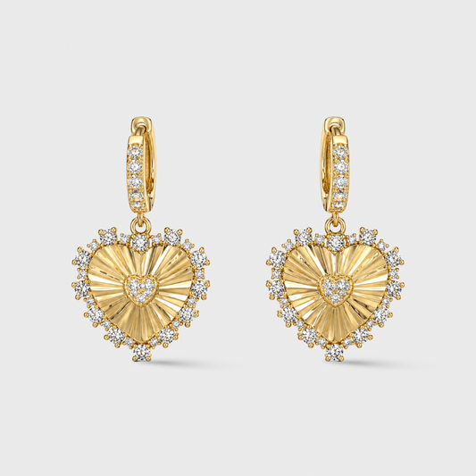 Dangling Heart Earrings